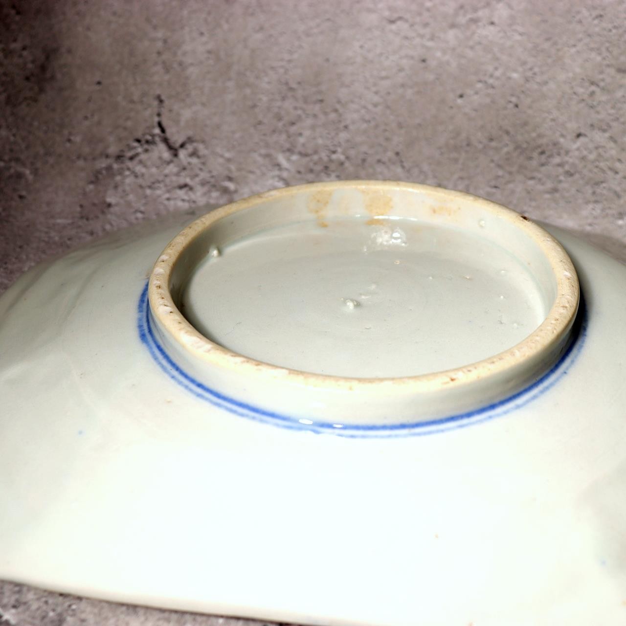 Antique Japanese Imari Transferware Set Rabbit Wave Bowl & Two Rooster Dishes11