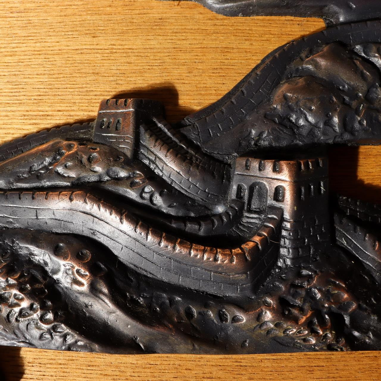 1996 China Ministry of Culture Official Gift Bronze Great Wall Plaque Diplomatic9