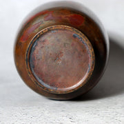 Japanese Cast Bronze Vase - Naoki Hara - Signed Tomobako Box Ikebana BV7405