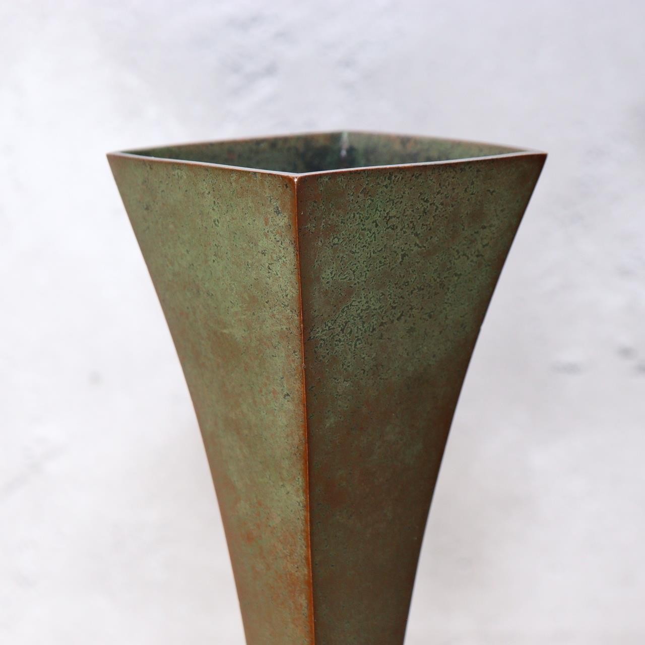 Masterpiece Japanese Kotou Bronze Vase by Ichinose Soshin Signed Tomobako 727g11
