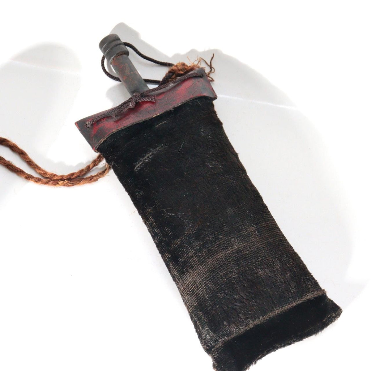 Antique Japanese Edo Matchlock Powder Flask with Gourd Hinawaju Accessory WO6746