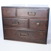 Japanese Mulberry Wood Ko-Hikidashi Small Chest Hidden Secret Compartment 37cm2