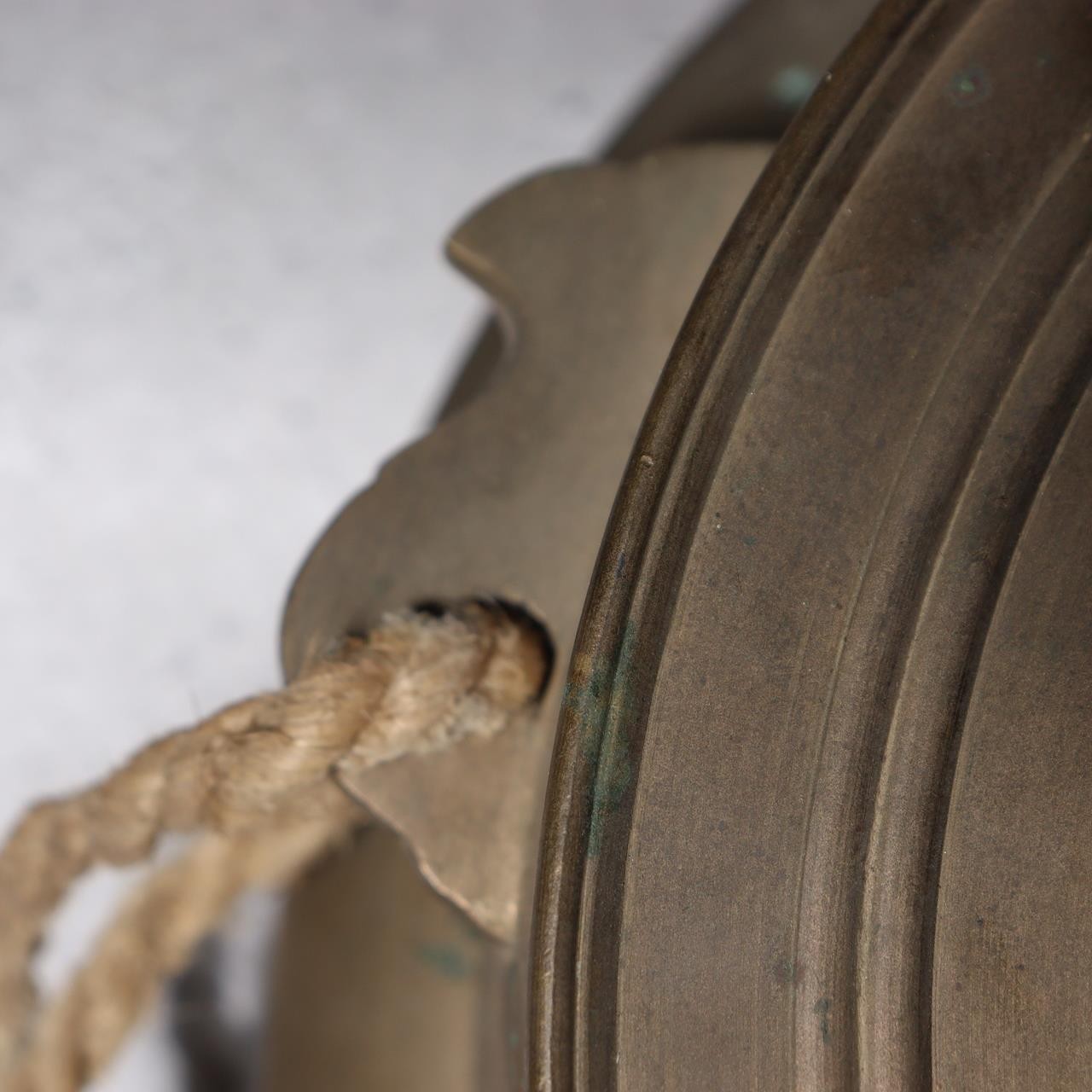 Large Antique Japanese Temple Gong Surigane 1861 Late Edo Period Kyoto 2.45kg14