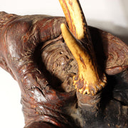 Japanese Deer Antler Sword Stand Katana Kake Stag Horn Natural Wood Burl 47cm6