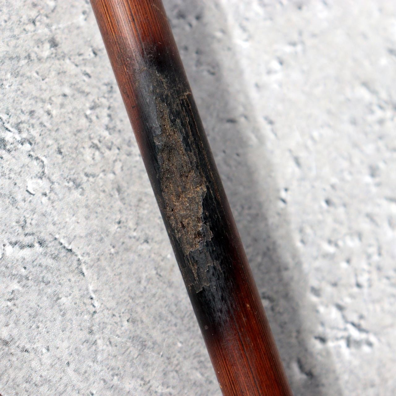 Meiji Period Japanese Kiseru Bamboo Smoking Pipe Dragon Relief WO6408