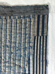 Antique Japanese Boro Kofu Thick Layered Cotton Indigo Textile Rug8