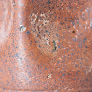 Late Edo Japanese Tamba Ware Kurikawa-Glazed Faceted Tokkuri Sake Bottle with Bo8
