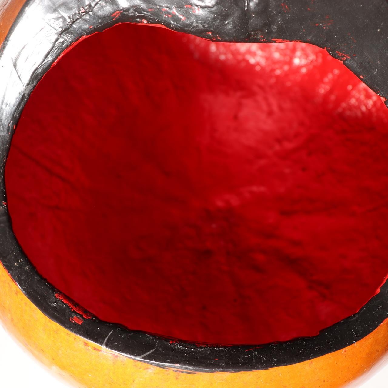 Japanese Traditional Fukube zaiku Large Gourd Vessel Bowl Tochigi Set of2 Object11