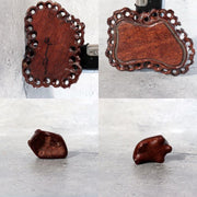 Japanese Miniature Suiseki Viewing Stone Sun-ishi Natural Rosewood Stands11
