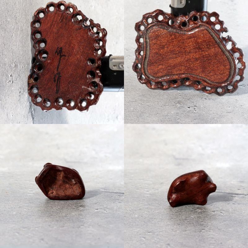 Japanese Miniature Suiseki Viewing Stone Sun-ishi Natural Rosewood Stands11