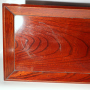 Japanese Antique Wood Foldable Low Desk Table Mitsuba Aoi Crest Kyozukue WO54713