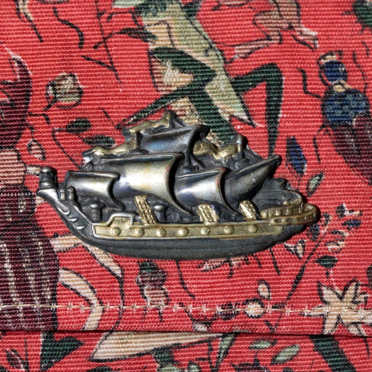 Vintage Japanese Kami-ire Pouch Insects Butterfly Ship Clasp2
