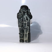 Vintage Japanese Cast Bronze Snow Country Folk Figure Ornament Patina BOSa463