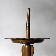 Late Edo Meiji Brass Folding Candlestick Karakuri Style BOSa6212
