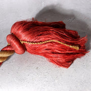 Japanese Vintage Shinto Suzu Bell with Braided Worship Rope Shrine Tassel 99cm10