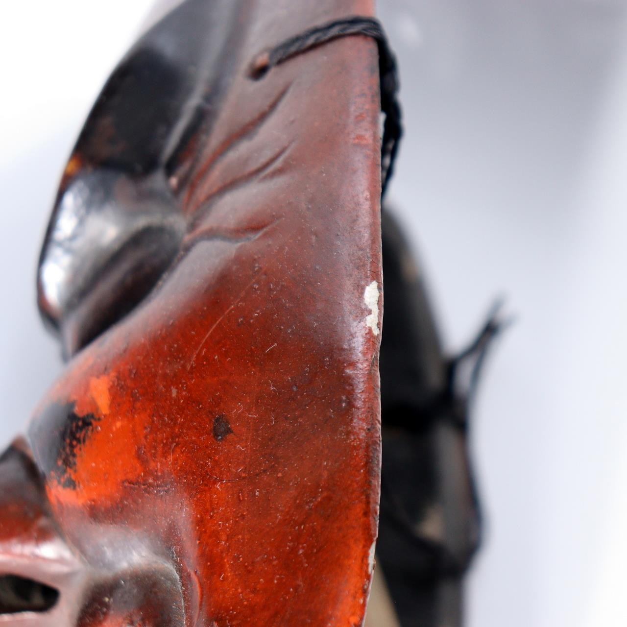 Japanese Antique Style Tengu Kimen Mask Dry Lacquer Kanshitsu Gyodo-men Ritual10