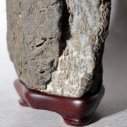 Kyoto Yase Maguro-ishi Natural Suiseki Viewing Stone Rosewood Base Box SS4612