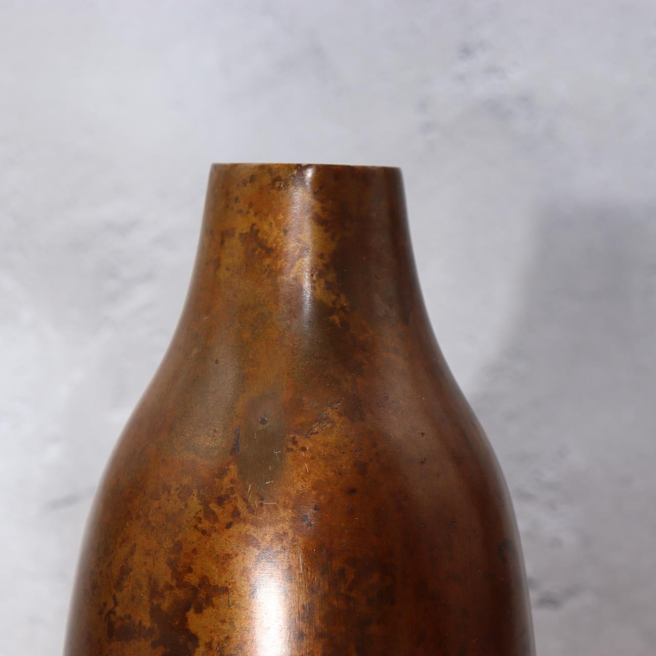 Vintage Japanese Modernist Bronze Vase  Brutalist Industrial Sculpture 1.8kg4