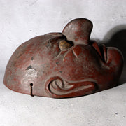 Japanese Kanshitsu (Dry Lacquer) Noh Kagura Mask Wrathful Deity with Gilded Eye5