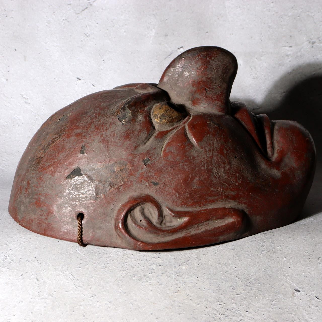 Japanese Kanshitsu (Dry Lacquer) Noh Kagura Mask Wrathful Deity with Gilded Eye5