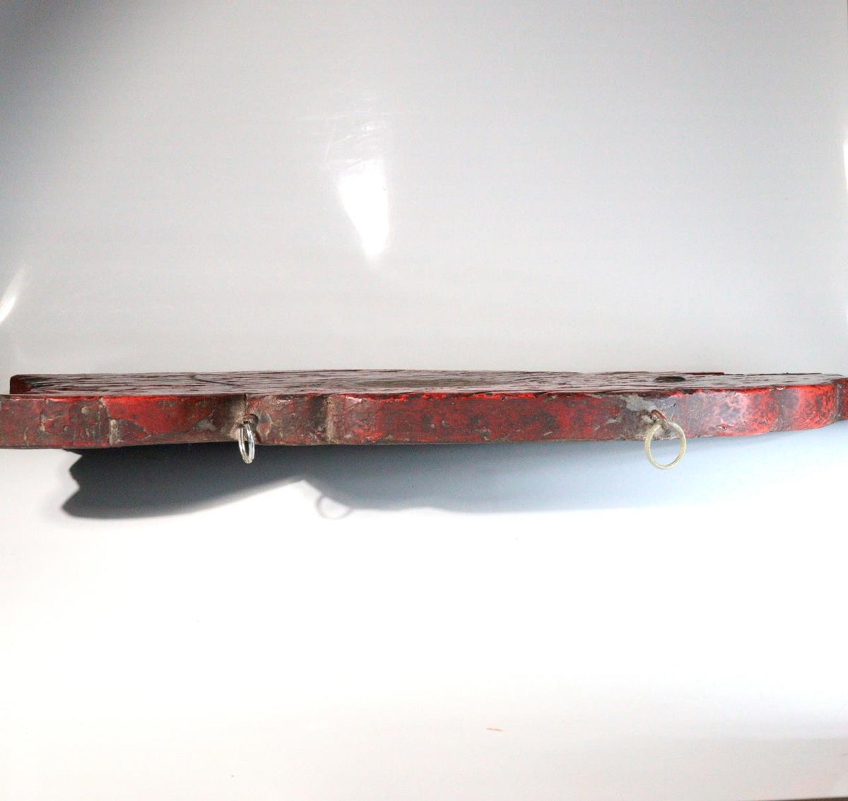 Antique Japanese Buddhist Wooden Fish Board Gyoban Kaipan Red Lacquer Temple16