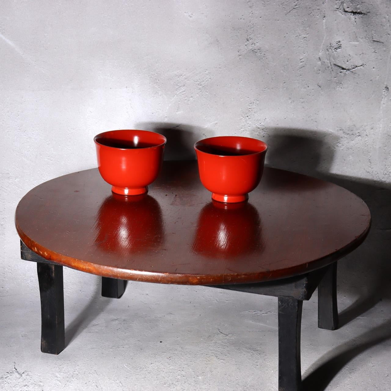 Authentic Vintage Japanese Wooden Chabudai - Folding Zen Tea Table 42cm Diameter1