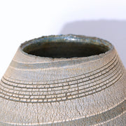 Japanese Studio Pottery Vase Sen no Tsubo Signed Sato Miki Aizu Ceramic w/Box3