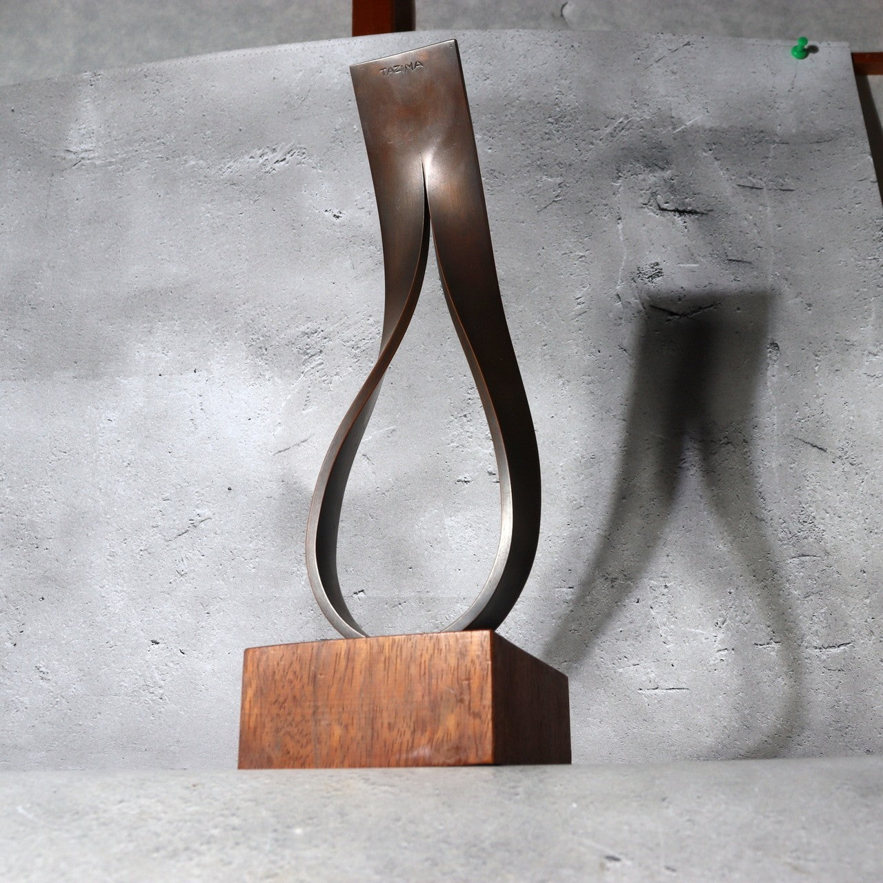Vintage Artisan Signed "TAZIMA" Modern Abstract Bronze Sculpture - Late Showa2