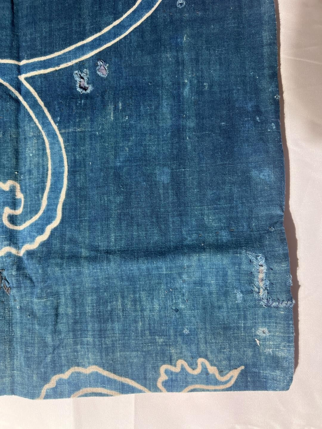 Antique Japanese Kofu Indigo Tsutsugaki Cloth Bag Old Textile BRKW190This is an11