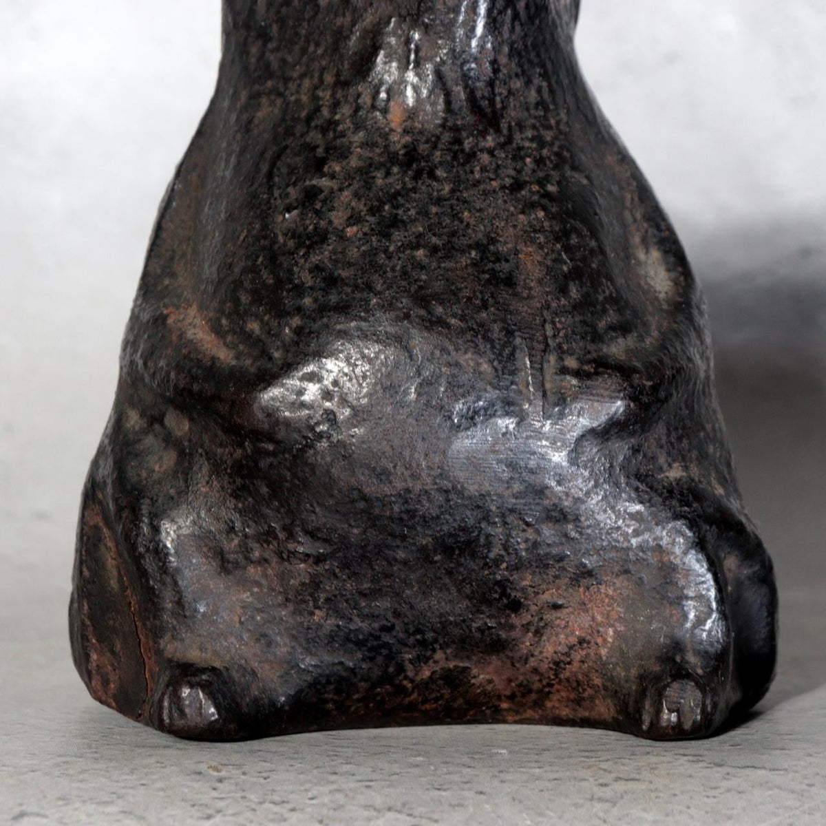 Vintage Japanese Cast Iron Tanuki Raccoon Dog Figurine Incense Burner BOSa7410