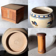 Japanese Wooden Tabako-bon Smoking Set Taimadera Temple Reclaimed Wood WO63814