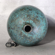 Vintage Japanese Bronze Vase Mottled Blue Green Patina BV7843