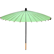 Japanese Wagasa Bamboo Umbrella Green Geisha Maiko Dance Prop Detachable WO5092