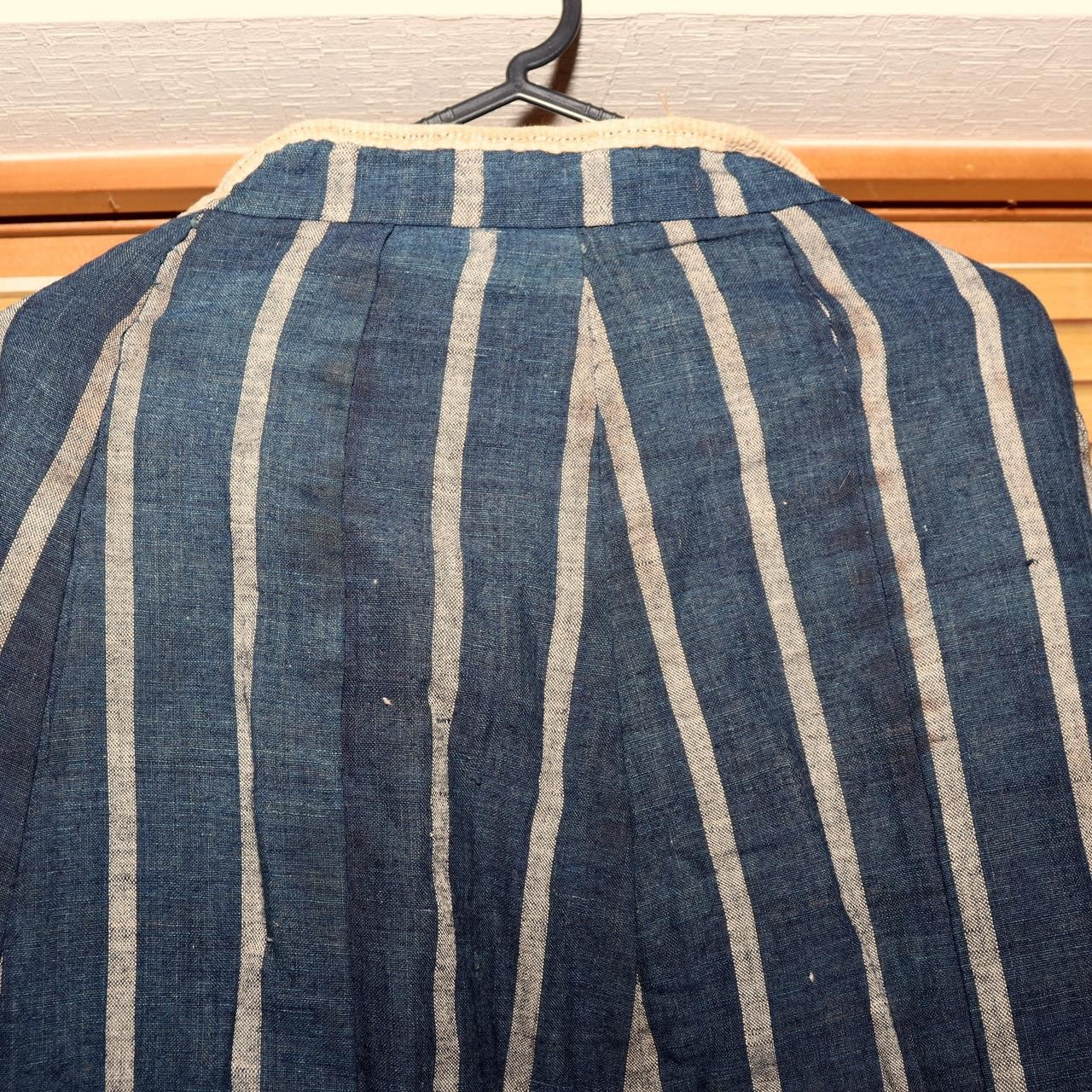 Japanese Antique Boro Kappa Rain Cape Indigo Cotton Kakishibu Paper Lined13