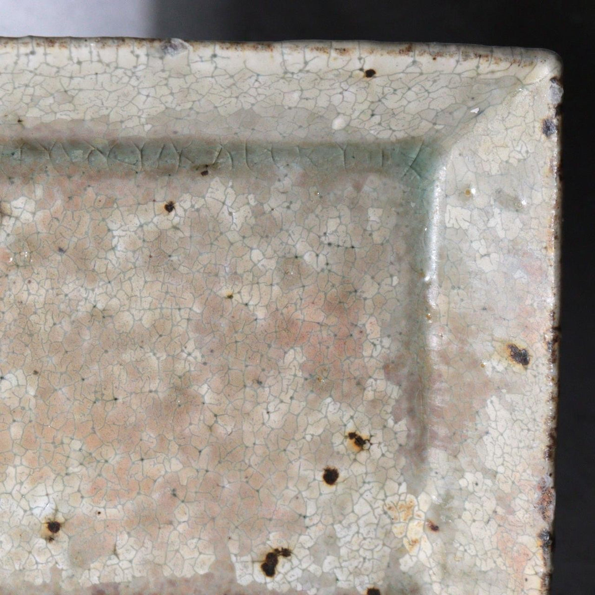 Contemporary Japanese Pottery Rectangular Plate Atsushi Ogata Hakeme Kohiki7