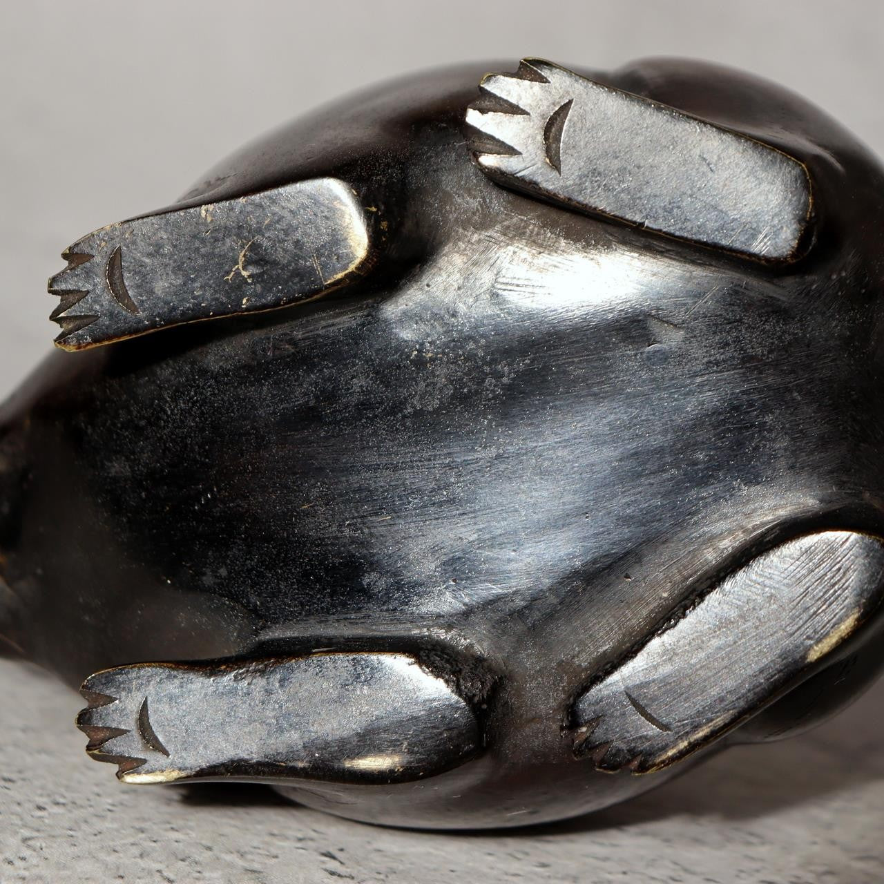 Japanese Bronze Rabbit Pair Okimono Statue Figurine Mottled Red Patina Zen10