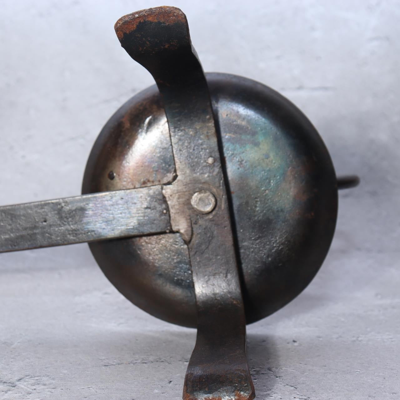 Masterpiece Hand-Forged Iron Candlestick Izumo Swordsmith Hiromitsu Signed Japan6