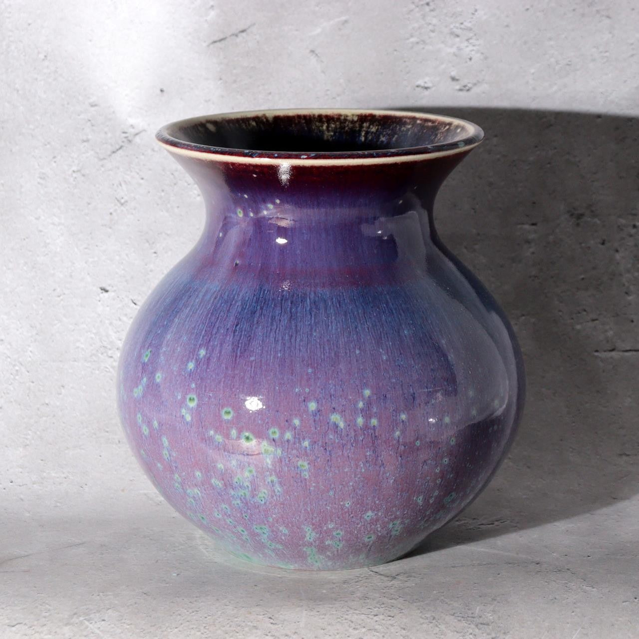 Japanese Glaze Flower vase Matsuyama Gaei porcelain vase signed w / box PV2906