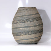 Japanese Studio Pottery Vase Sen no Tsubo Signed Sato Miki Aizu Ceramic w/Box5