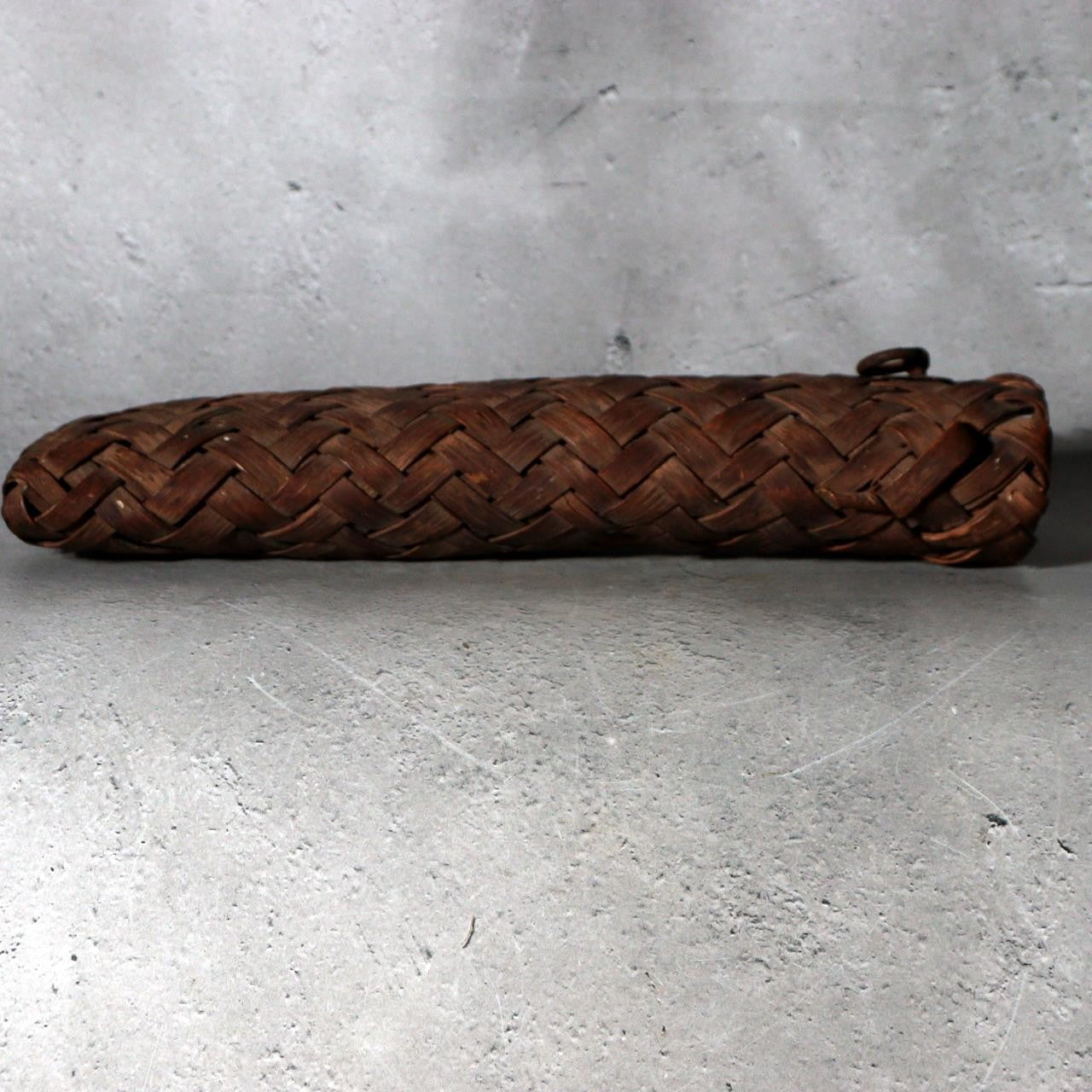 Japanese Antique Yamabudo Wild Grapevine Woven Hanging Flower Basket7