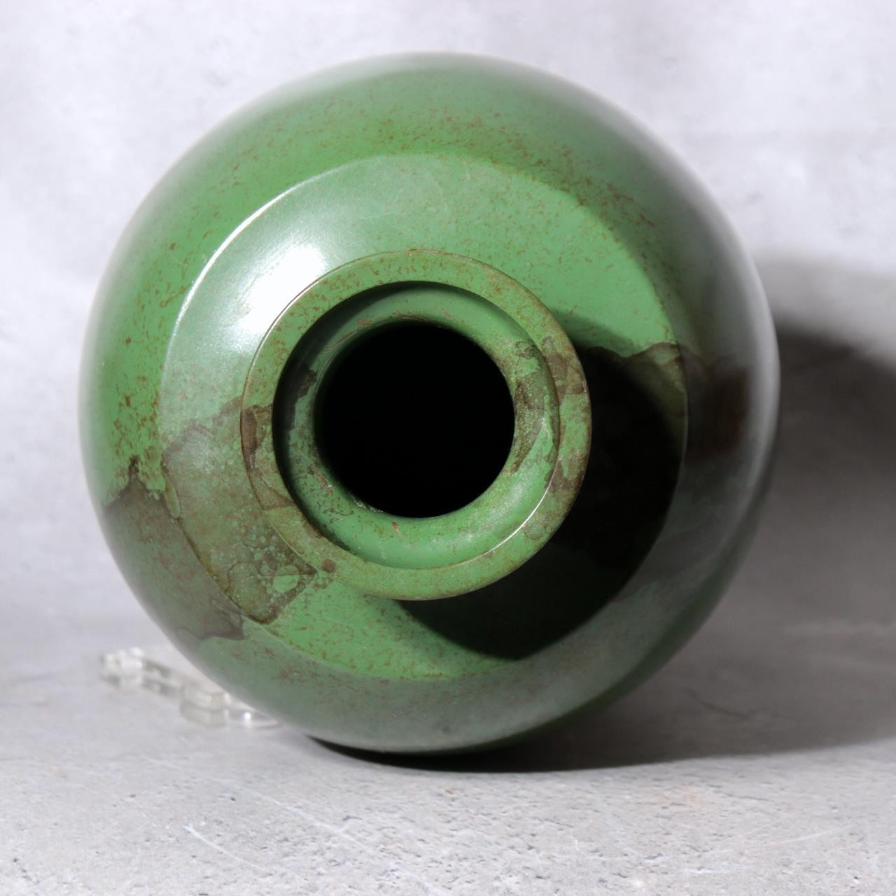 Takaoka Copperware Green Bronze Vase Japanese Flower Holder Ornament BV7735