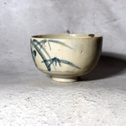 Antique Imari Hasami Kurawanka Ware Small Tea Cup Fluid Flora Kintsugi Edo11