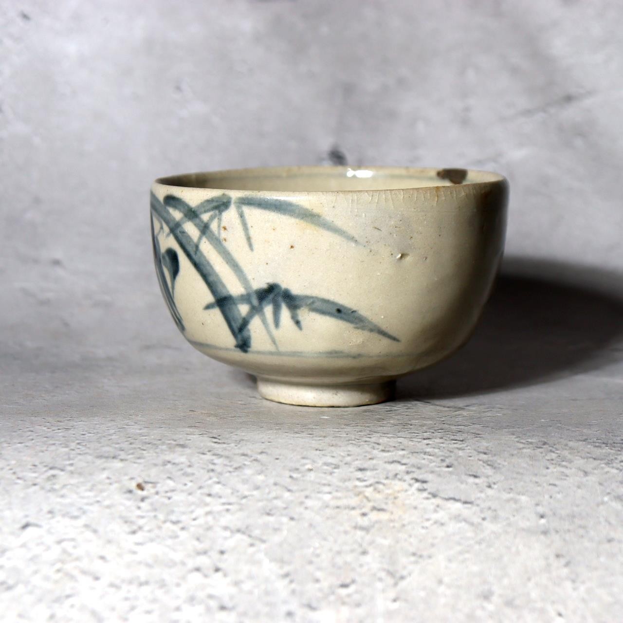 Antique Imari Hasami Kurawanka Ware Small Tea Cup Fluid Flora Kintsugi Edo11