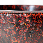 Vintage Large Japanese Aizu Lacquerware Wood Bowl  Mottled Red & Black 29cm18