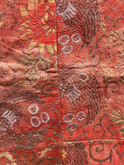 Antique 19th 20th C. Japanese Kinran Brocade Buddhist Temple Banner Phoenix6