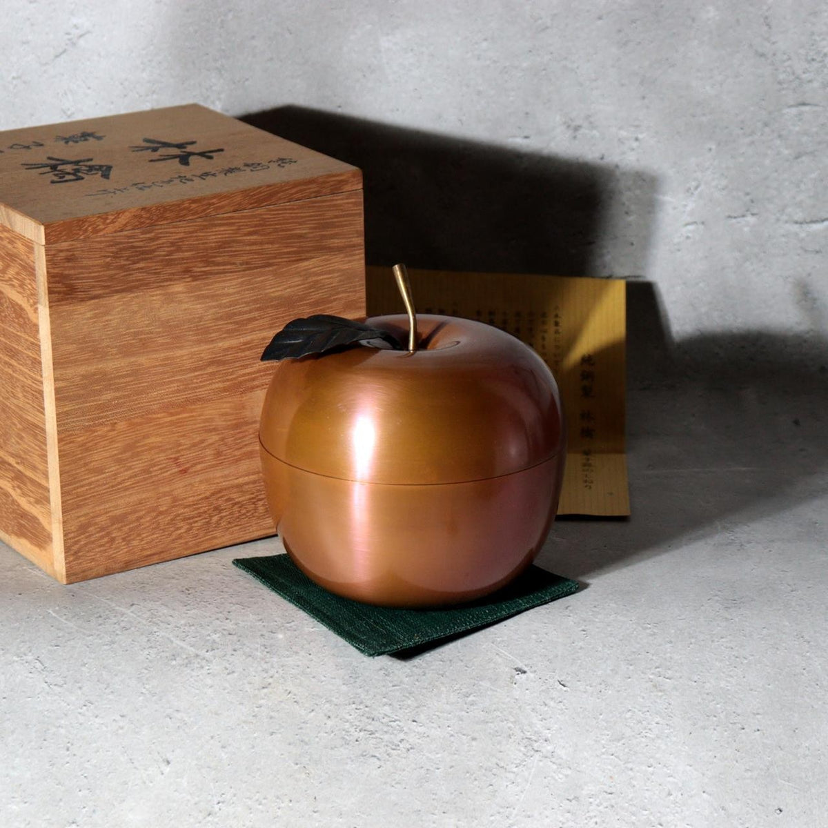 Vintage Japanese Pure Copper Apple Kashiki Candy Bowl Eijundo Tomobak2