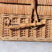 Vintage Japanese Bamboo Woven Basket Trunk Suitcase Bag10