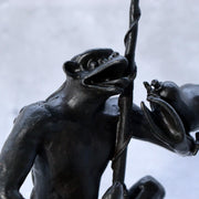 Japanese Cast Bronze Kappa Taikobo Statue by Takashi Omori BOSa600