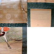 Antique Japanese Hand Painted Silk Kakemono Hanging Scroll Samurai Warrior15
