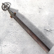 Antique Japanese Buddhist Hand Shakujo Staff Wooden Handle Vajra Motif Edo Meiji5